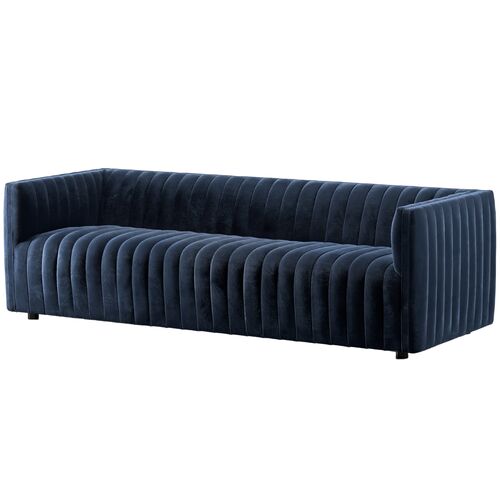 Vivian Chanelled Velvet Sofa